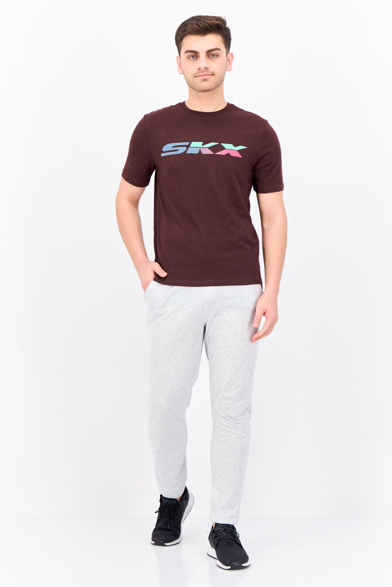 SKECHERS Men Sportswear Fit Short Sleeves Training T-shirt, Dark Burgundy - Image 4