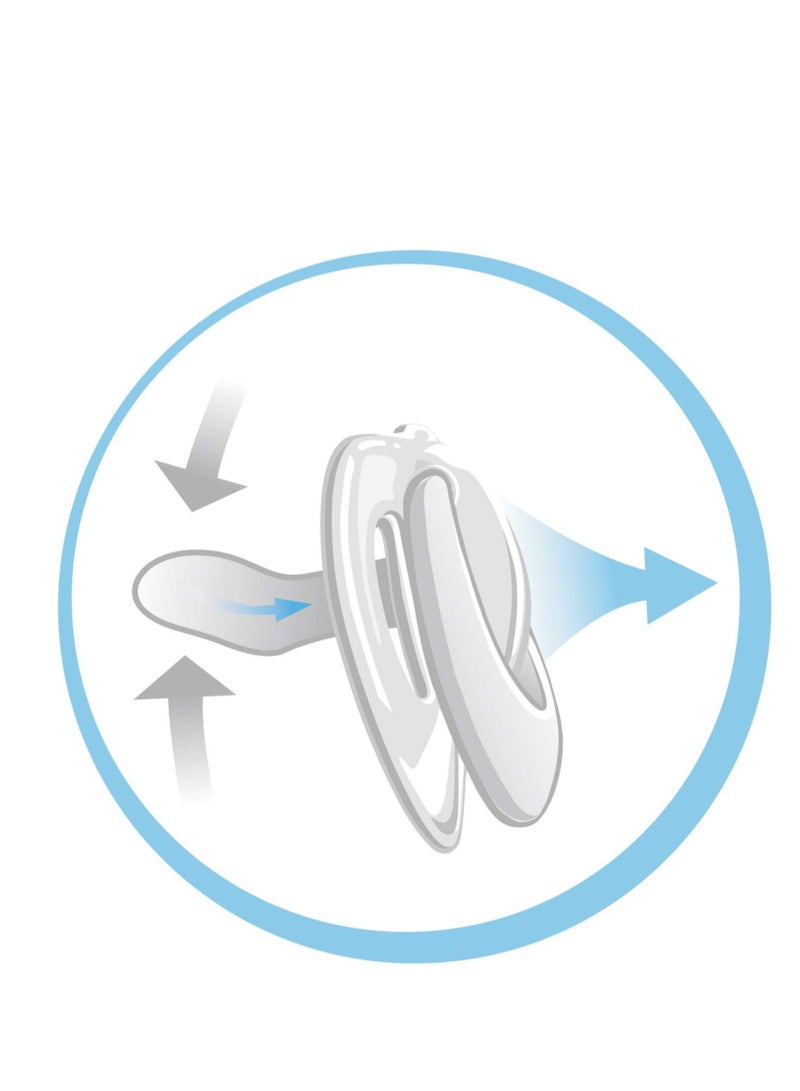 نوك Rose  Blue Baby Silicone Soothers 2 Count - Image 3