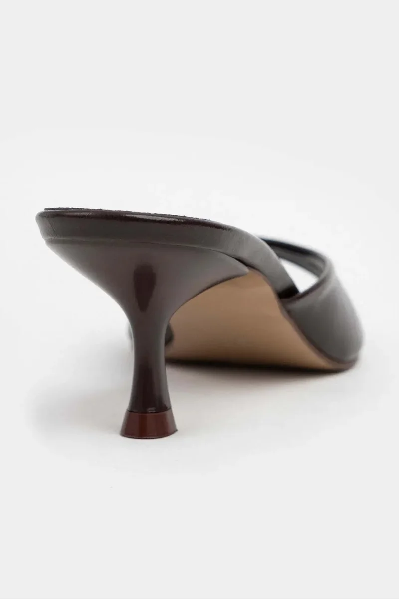 Nisantasi Shoes  Promise Rustic Patterned Pointed Toe Slim Heel Mule for Women | Best Price UAE