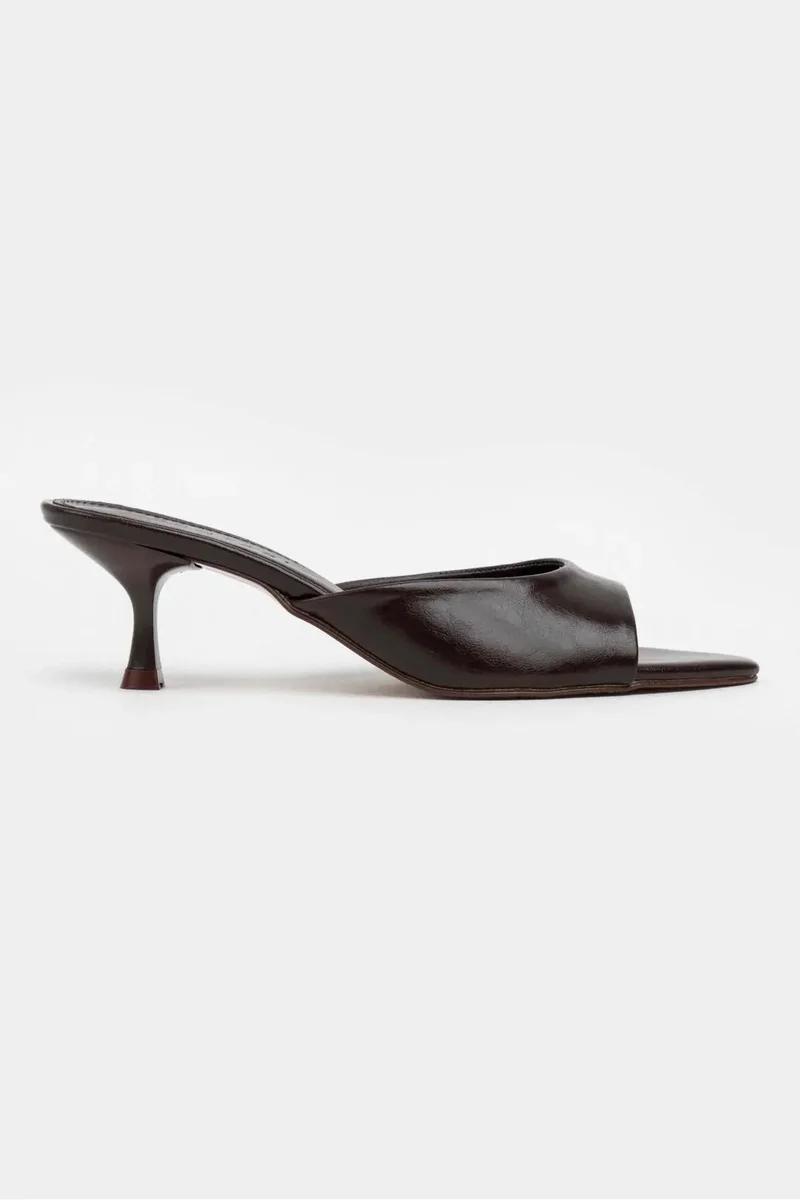 Nisantasi Shoes  Promise Rustic Patterned Pointed Toe Slim Heel Mule for Women | Best Price UAE