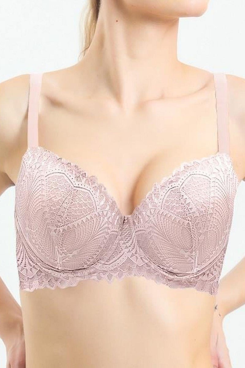 Magic Form 3040 Women's Lace Support Water Bra-Powder  - Image 1