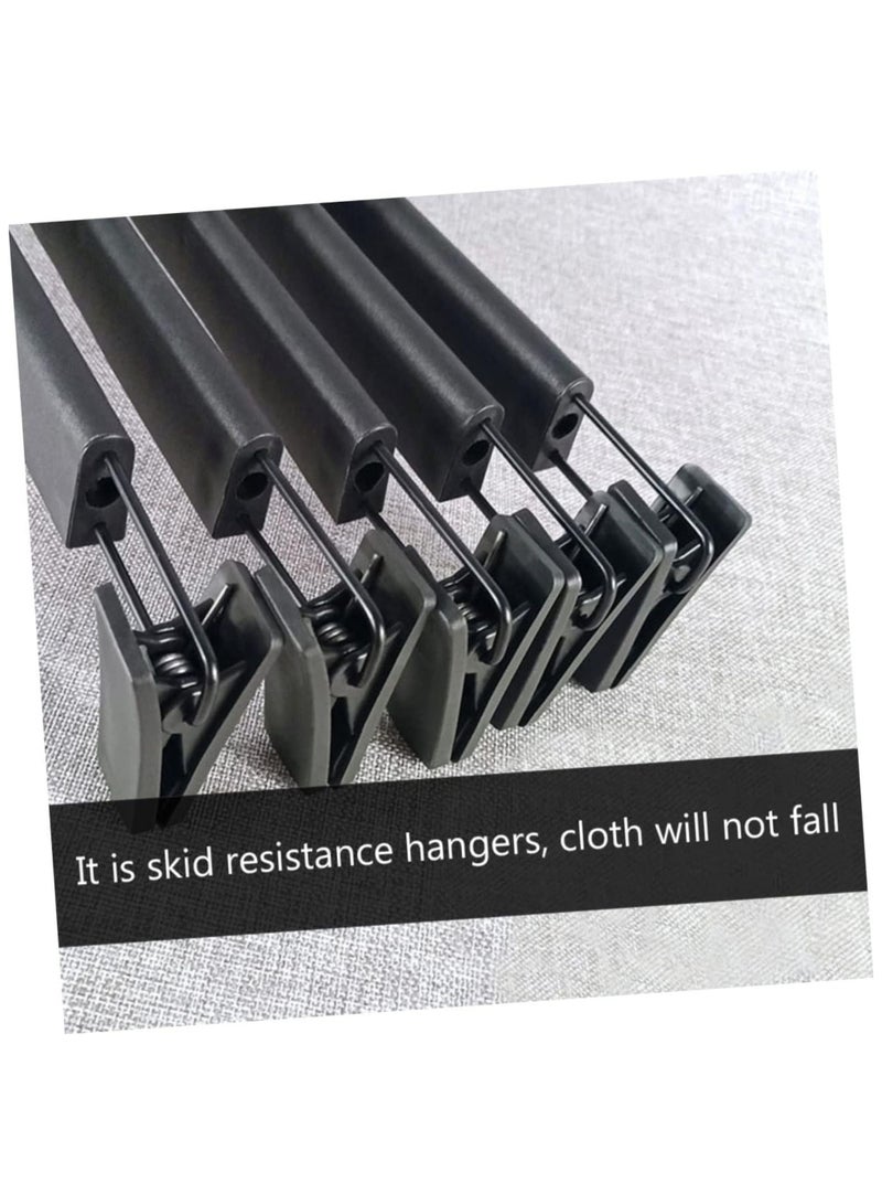 ORTUK 24pcs Pant hangers with Clips, Non Slip Adjustable Clothes Clips Hangers, Space Saving Plastic Skirts, Shorts Hangers, 360° Rotating Swivel Hook Trouser Hanger for Baby, Kids, Adult, Men Women Closet 29cm - Image 4