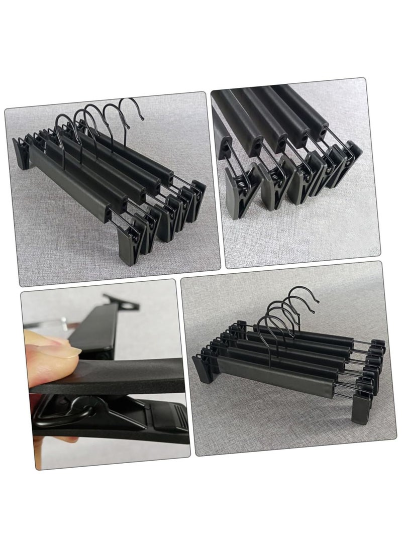 ORTUK 24pcs Pant hangers with Clips, Non Slip Adjustable Clothes Clips Hangers, Space Saving Plastic Skirts, Shorts Hangers, 360° Rotating Swivel Hook Trouser Hanger for Baby, Kids, Adult, Men Women Closet 29cm - Image 5