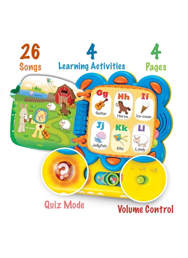 KiddoLab Words And Abc Learning For Toddlers 1-3 Years Old With Chapa The Lion Alphabet Book - Interactive Sound Book With Melodies, Fun Sounds & Light For Early Education And Development  - Image 5