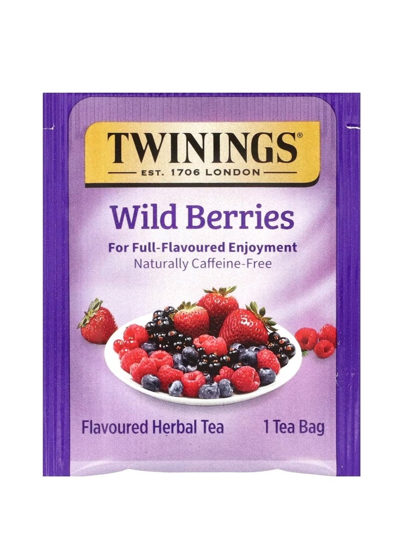 Twinings Flavored Herbal Tea Wild Berries Caffeine Free 20 Tea Bags 1.41 oz (40 g)  - Image 2