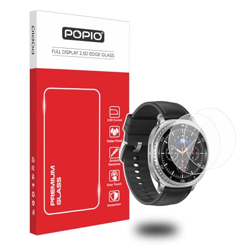POPIO Military-Grade Gorilla Tempered Glass for Samsung Galaxy Watch 4 Classic/Watch 8 Classic (46mm) (1.4" Inch), Pack Of 2 - Image 1