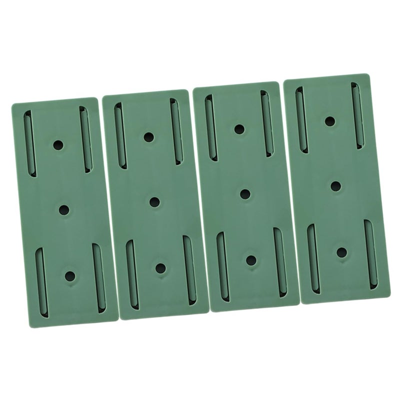 4Pcs Adhesive Socket Holder Organizer Wall Desk Mount Power Strip Fixer Black - Image 2