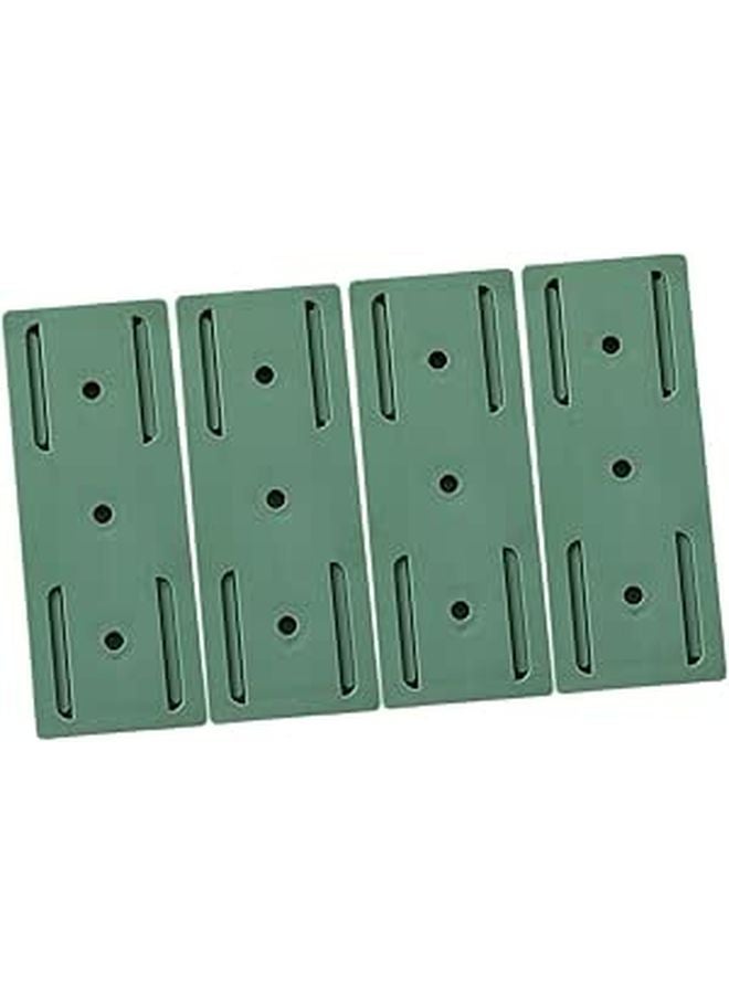 4Pcs Adhesive Socket Holder Organizer Wall Desk Mount Power Strip Fixer Black - Image 1