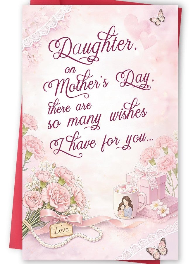 FANCYLUCKY Heartfelt Mothers Day Gifts for Daughter, Sweet Mothers Day Gifts for Daughter from Mom, Mothers Day Card for Woman - Image 1