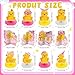 Teling 12 Pcs Duck Birthday Decorations Pink Rubber Duck Themed Honeycomb One Lucky Party Centerpieces Decorations for Table Girl Birthday Party Baby Shower Photo Booth Props Supplies - Image 4