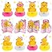 Teling 12 Pcs Duck Birthday Decorations Pink Rubber Duck Themed Honeycomb One Lucky Party Centerpieces Decorations for Table Girl Birthday Party Baby Shower Photo Booth Props Supplies - Image 2