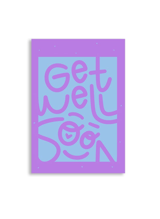 Greeting card GET WELL SOON LILAC