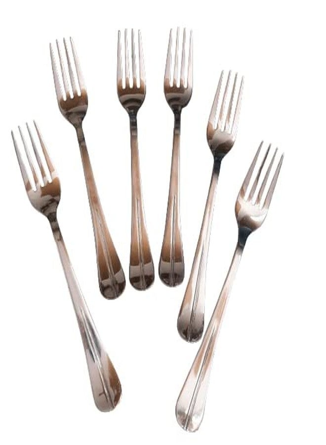 Bamby Heavy Stainless Steel Cutlery Set or Dinnerware 6-Forkk 6-Spoon 12 Piece - Image 3