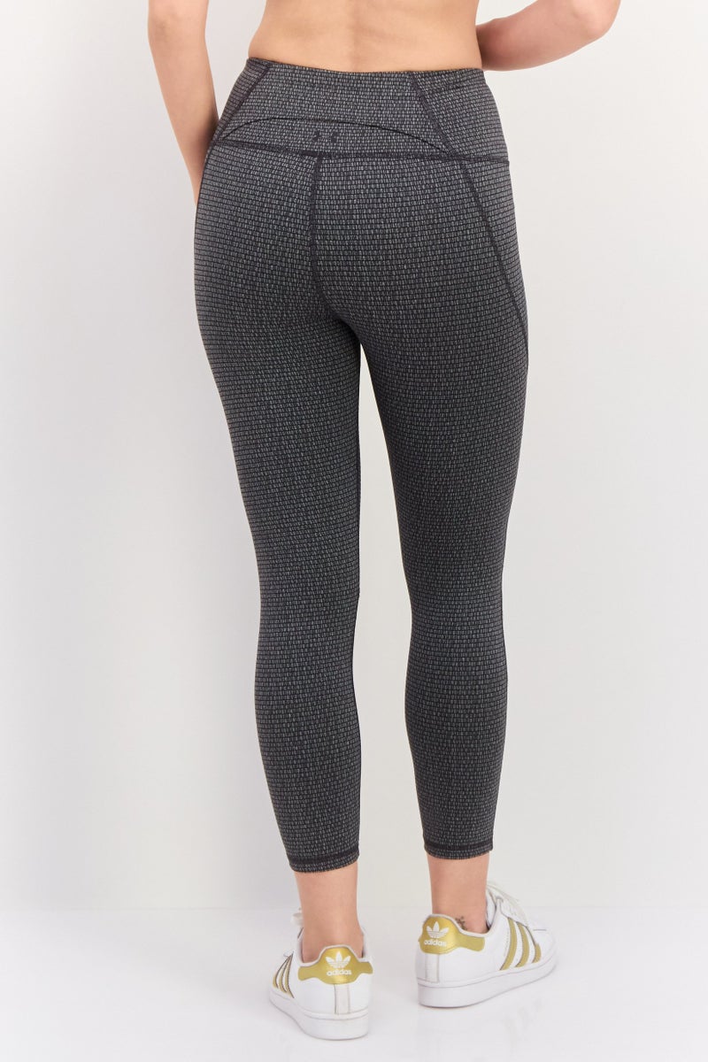 UNDER ARMOUR  leggings تدريبية ضيقة منسوجة للنساء، رمادي غامق - Image 4