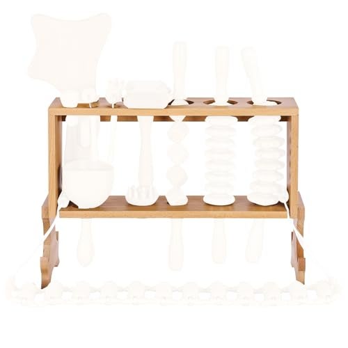 Meifuly Wood Therapy Massage Tools Wall Shelf Massage Tool Storage Rack Wall Mount Standard Design - Image 2