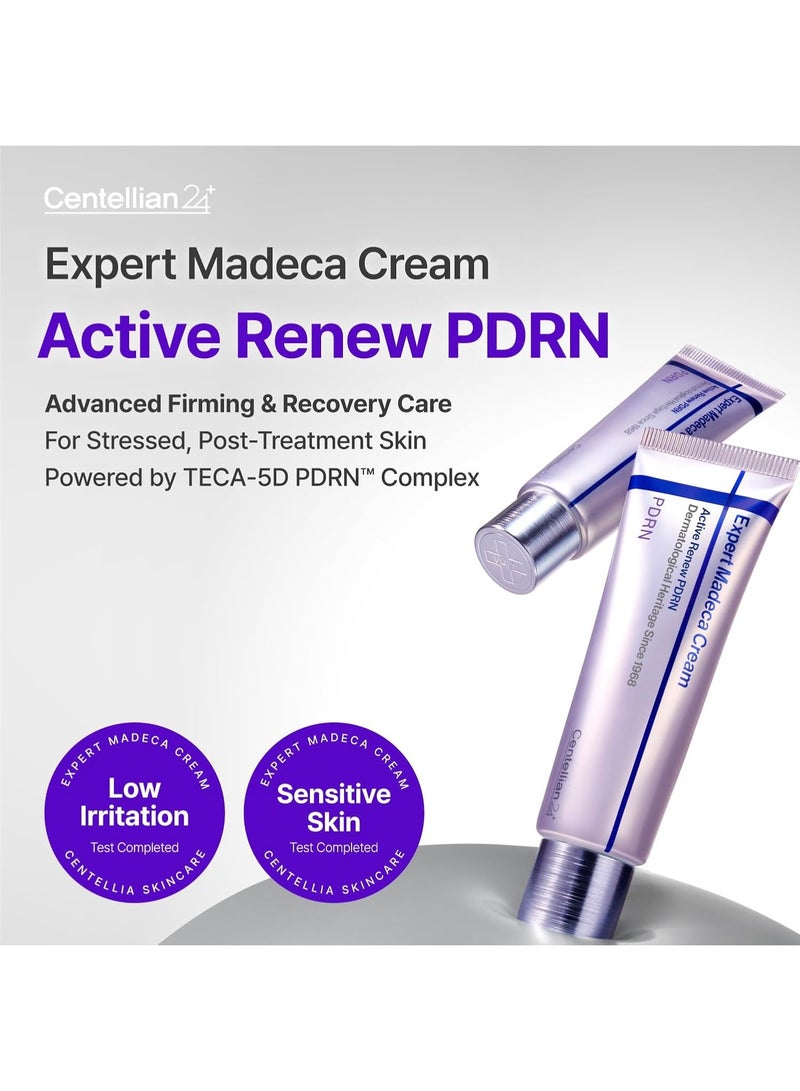 سنتيليان 24 Expert Madeca Cream Active Renew PDRN (كريم تثبيت، 1.69 أوقية فلورية) – مرطب الوجه المرن والمهدئ والمرطب مع TECA-PDRN، حمض الهيالورونيك والغلوتاتيون، العناية بالبشرة الكورية - Image 3