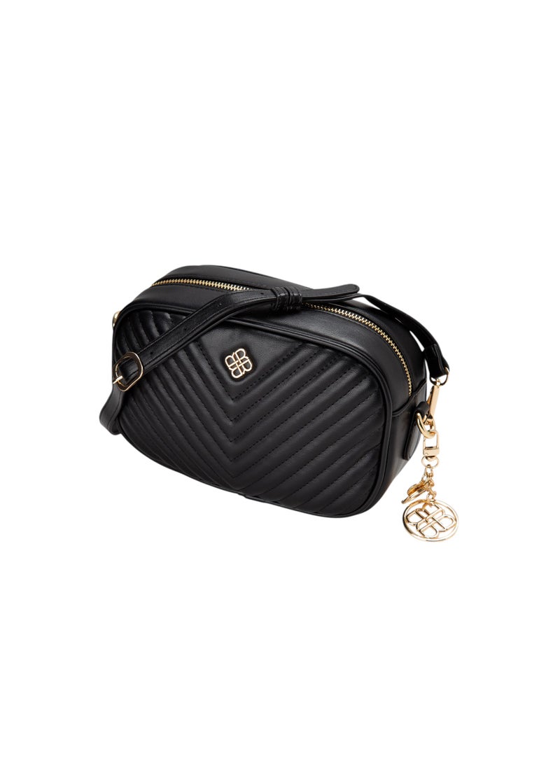 Bata Quilted Sling Bag Black  - Image 3