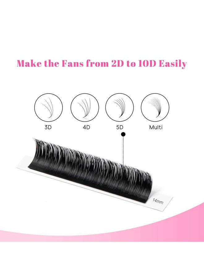 TDANCE Eyelash Extension Supplies Rapid Blooming Volume Eyelash Extensions Thickness 0.05 C Curl Mix 20-25mm Easy Fan Volume Lashes Self Fanning Individual Eyelashes Extension (C-0.05,20-25mm) - Image 5