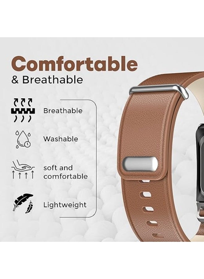TEMPO Leather Band Compatible with WHOOP 5.0 Life /MG – ECG Compatible | Breathable, Durable & Secure Fit Strap and Adjustable Wristband Replacement Strap with U Shaped Connector Easy to Use and Perfect for Every Occasion | NOT for Gen 4 - Image 2