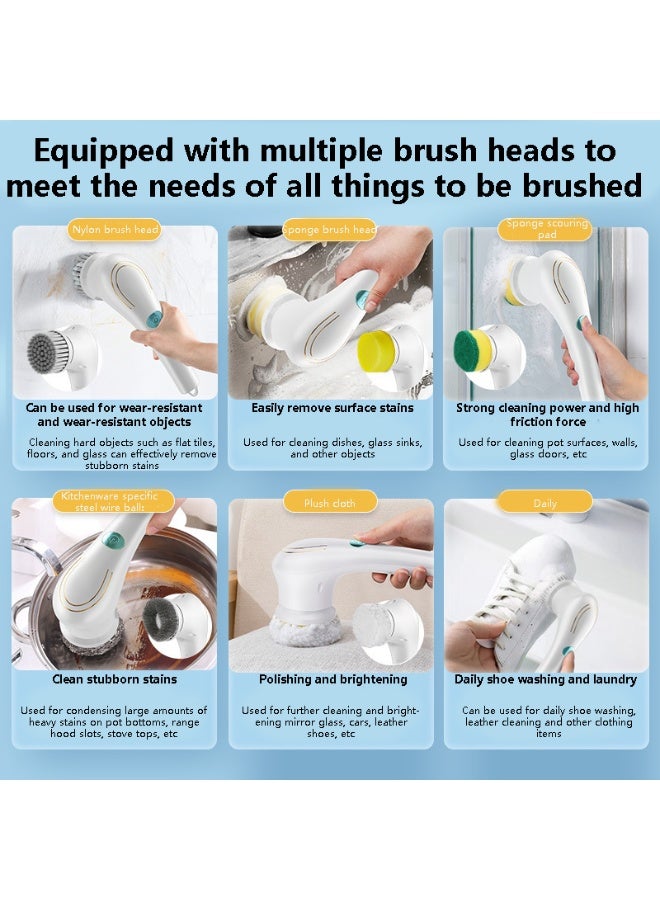 USB Rechargeable 5-in-1 Kitchen & Bathroom Cleaning Brush – Multi-Purpose Sink & Dish Scrubber - Image 5