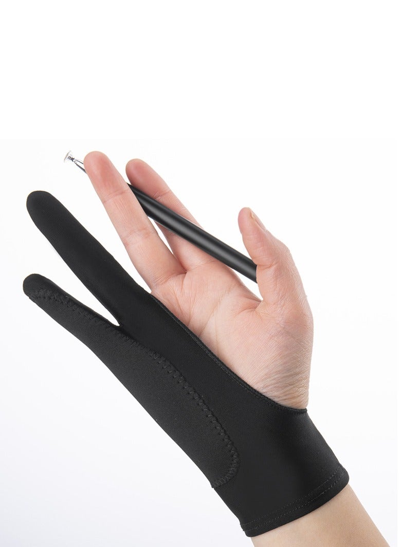 3-Layer Palm Rejection Digital Art Gloves, Two-Finger Drawing Gloves for Tablet (M) - Image 1