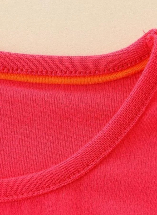 يونيكي Red Printed Long Sleeve Crew Neck T-Shirt