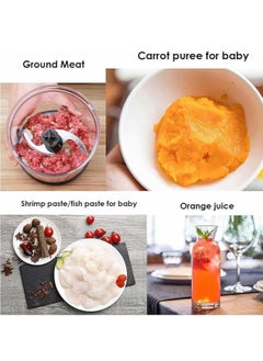 General Hand Blender 4-in-1 Immersion Blender Stick Hand Blender 500W Stainless Steel Hand Blender with 2 Speed Control Electric Blenders with 700ml Beaker 500ml Smoothie Baby Food Chopping Bowl  - Image 5