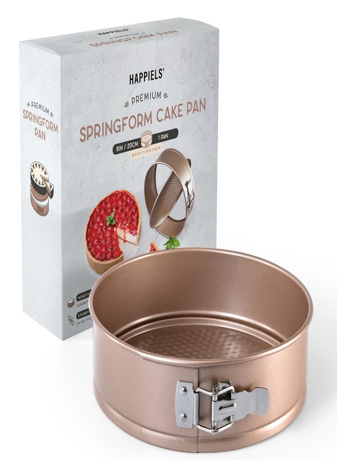 HAPPIELS Nonstick 8 Inch Springform Cheesecake Pan | PFOA & BPA Free Non Toxic Spring Form Cake Mold | Best Nontoxic Non Stick Springform Pans for Baking | Leakproof Cake Tin - Image 1