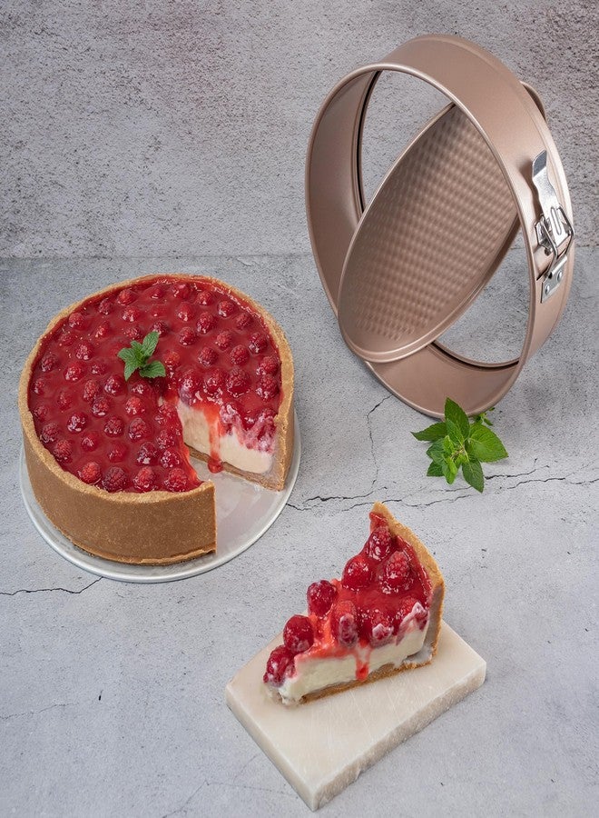 HAPPIELS Nonstick 8 Inch Springform Cheesecake Pan | PFOA & BPA Free Non Toxic Spring Form Cake Mold | Best Nontoxic Non Stick Springform Pans for Baking | Leakproof Cake Tin - Image 5