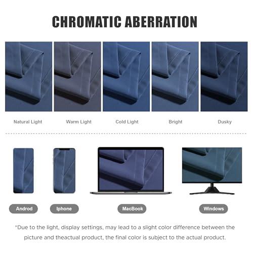 BONZER Outdoor Waterproof Curtains for Patio Privacy Grommet Light Filtering Outside Curtains for Gazebo, Porch, Pergola, Pavilion, 1 Panel, 54W x 84L inch, Navy - Image 5
