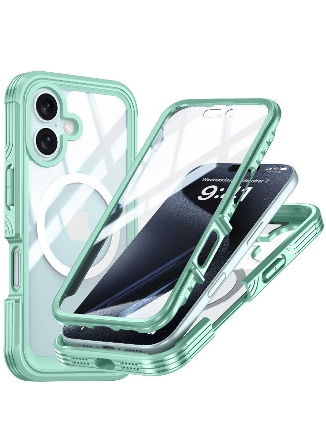 نيبمينينت Miracase Magnetic for iPhone 16 Plus Case Full-Body Phone with Built-in Glass Screen Protector, 【Compatible with MagSafe】 Military Drop Proof 16 Plus Cover 6.7 inch - Image 1