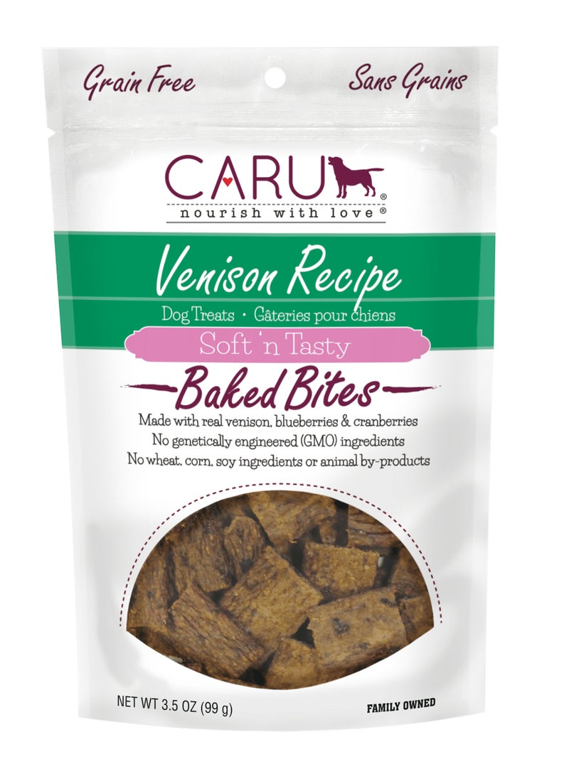 CARU - Soft N’ Tasty Baked Bites Venison Recipe For Dog 106 Gm - Image 1