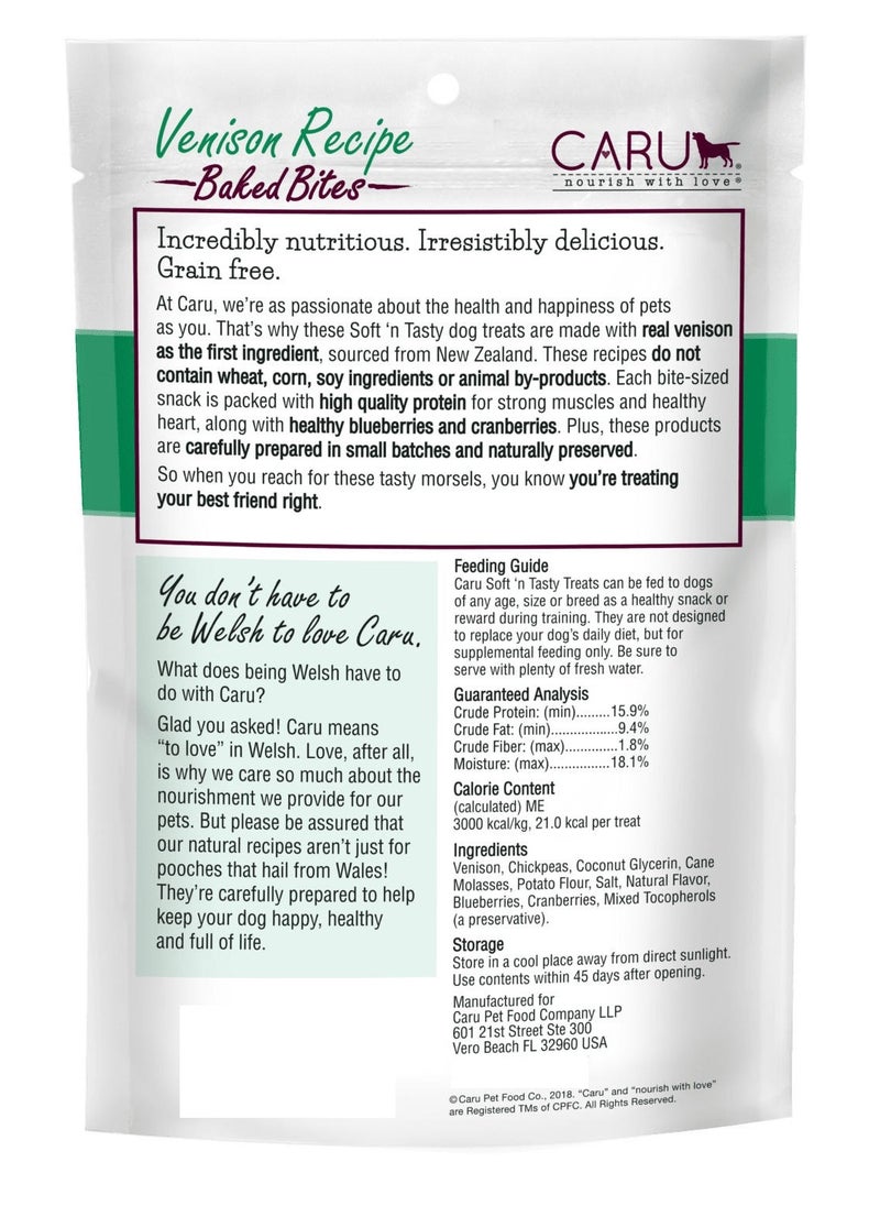 CARU - Soft N’ Tasty Baked Bites Venison Recipe For Dog 106 Gm - Image 1