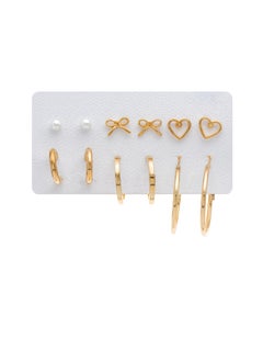 Earring set of various designs and shapes 12 pieces