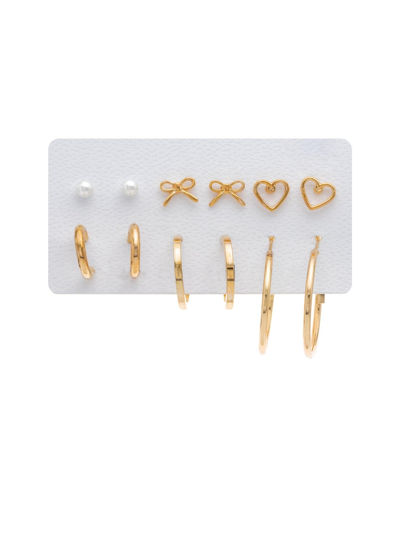 Season - Earring set of various designs and shapes 12 pieces - Image 1
