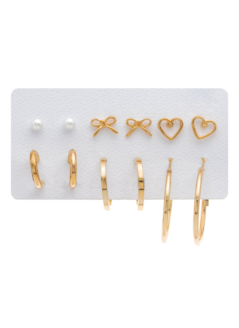 Season - Earring set of various designs and shapes 12 pieces - Image 1