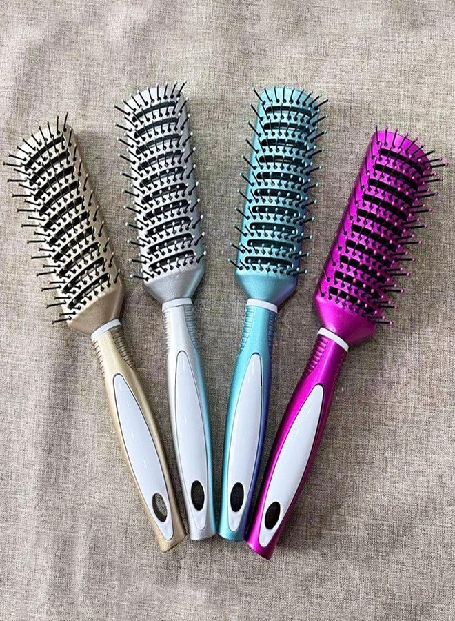 BlackLaoban Anti-Static Massage Flat Hair Brush Nylon Bristle Hair Brush For Blow Drying, Styling, Curling, Straighten All Type Hairs For Women & Men New Strong (Blue) - Image 3