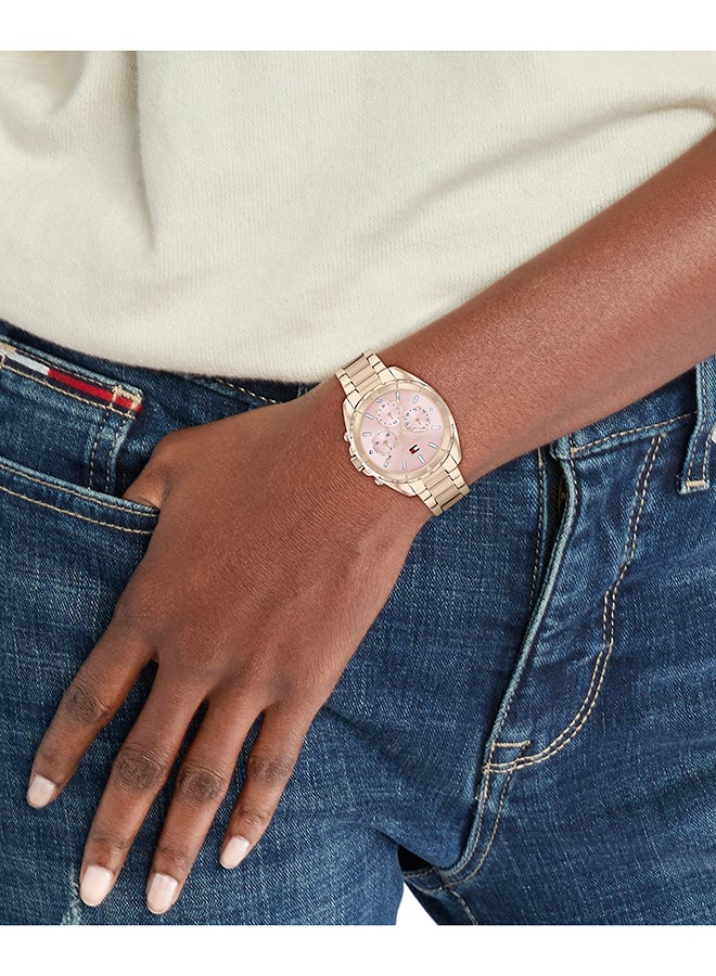 TOMMY HILFIGER ROUND ANALOG WOMEN'S PINK CASE WATCH - 1782784 - Image 2