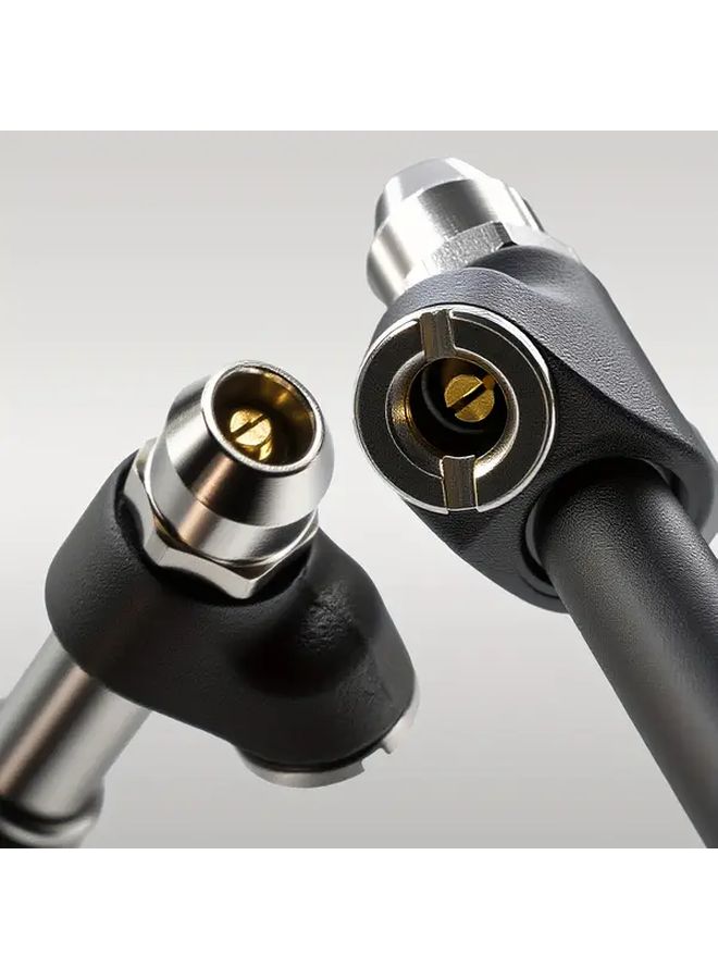 Dual Head Tire Pressure Gauge 10 150 PSI Heavy Duty Metal Construction With Black Tire Caps - Image 3