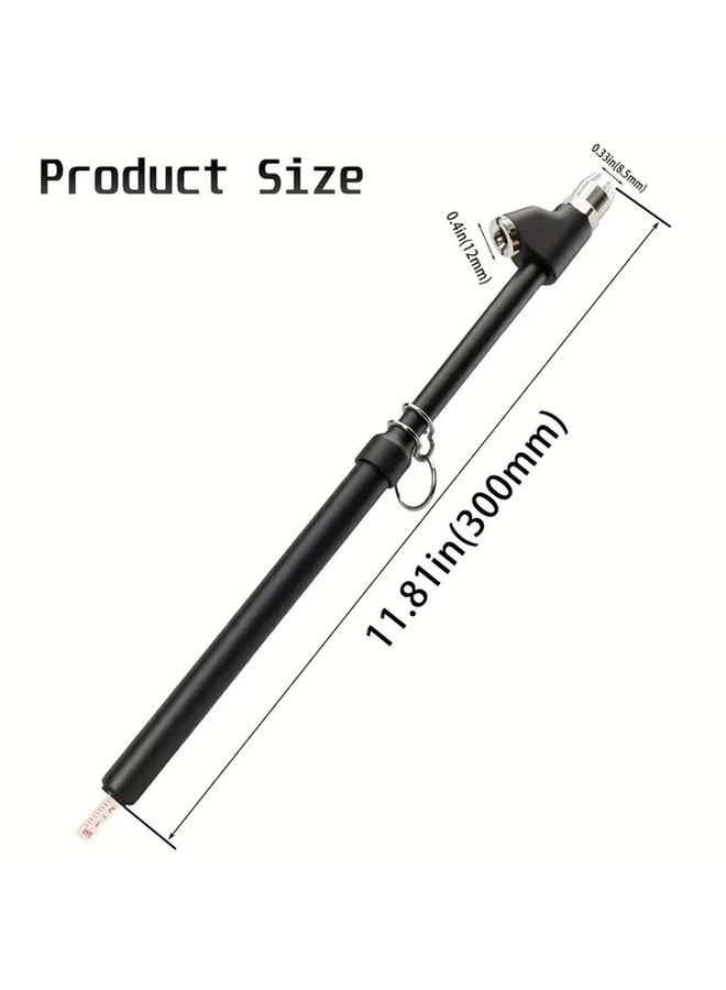 Dual Head Tire Pressure Gauge 10 150 PSI Heavy Duty Metal Construction With Black Tire Caps - Image 2