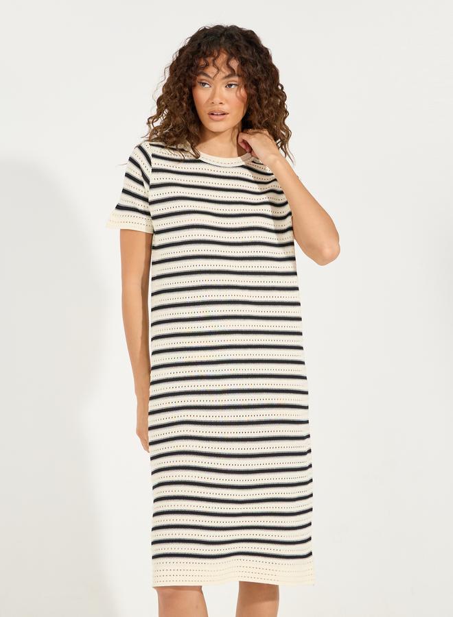 Styli Striped Knit Dress  - Image 5