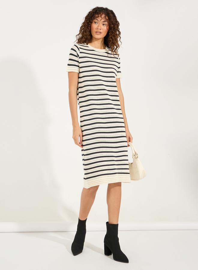Styli Striped Knit Dress  - Image 1