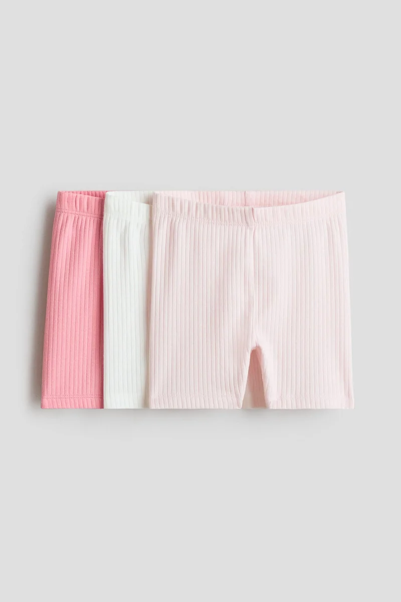 H&M 3-pack ribbed cycling shorts