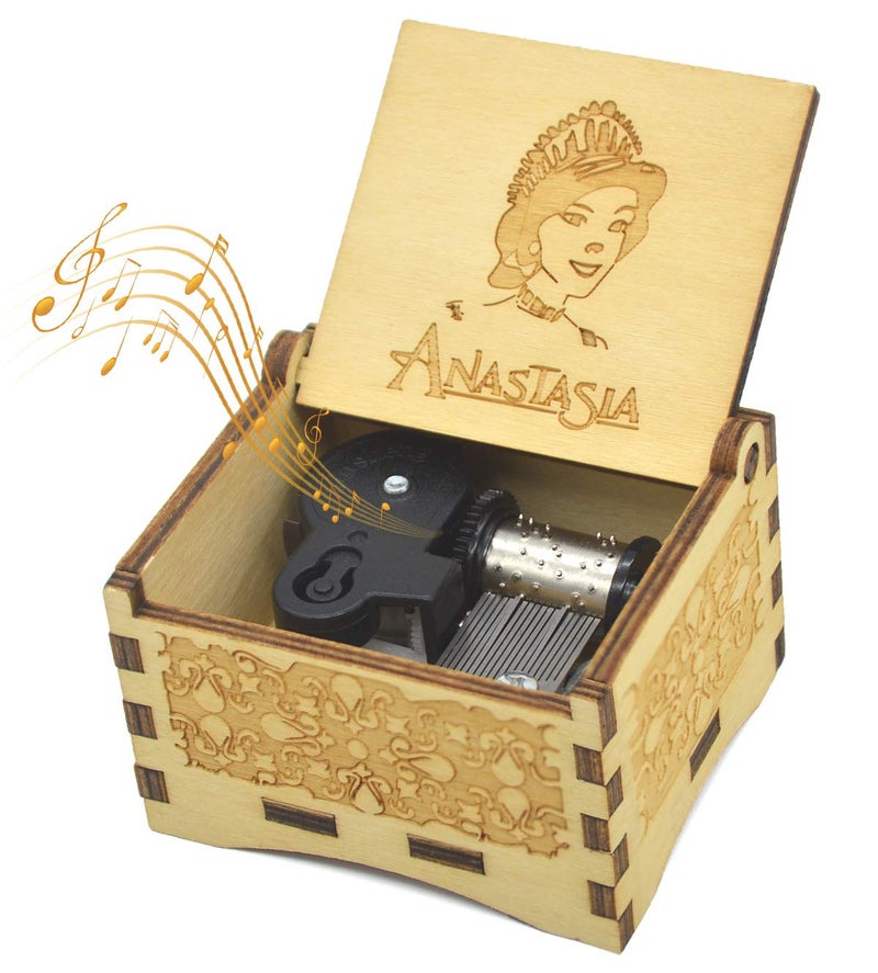 Sooharic Sooharic Anastasia Music Box Windup Mechanism Unique GiftsCollections Antique Carved Musicial Box Crafts Windup 