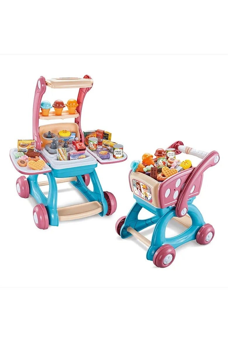 Shopping cart play set with light and music 2 in 1 - Image 1