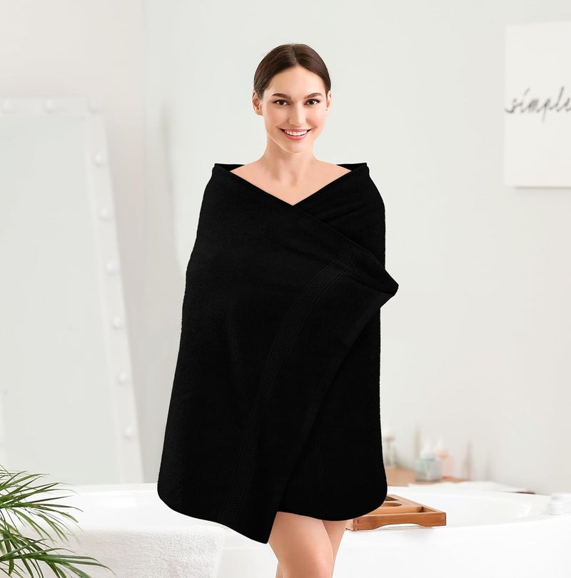 Utopia Towels - Bath Towels Set, Black - Premium 600 GSM 100% Ring Spun Cotton - Quick Dry, Highly Absorbent, Soft Feel Towels, Perfect for Daily Use (4-Pack)… - Image 3