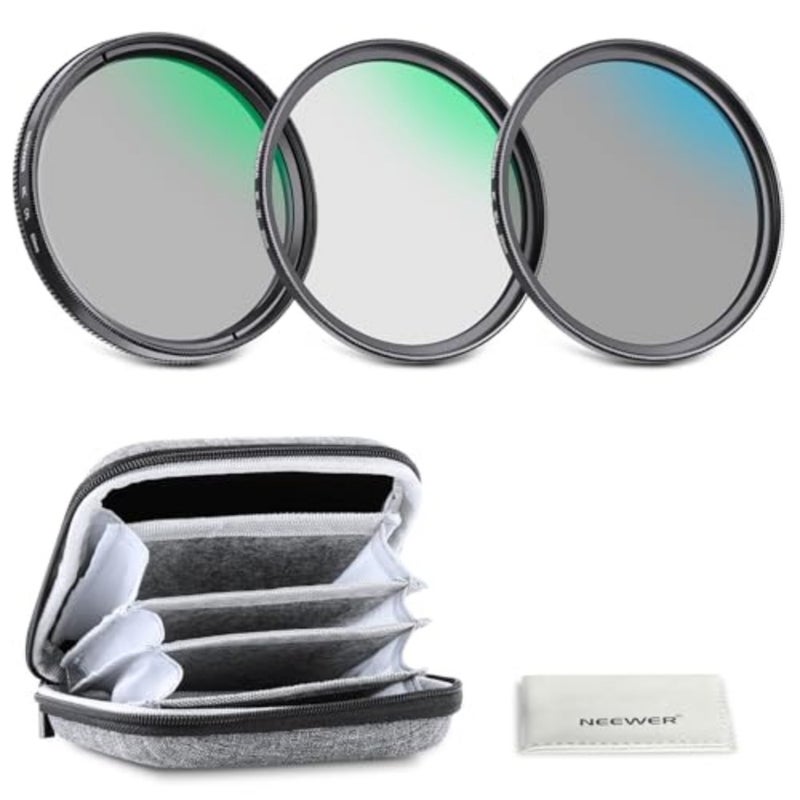 Neueer 95mm CPL ND Lens Filter Kit with Hard Storage Case, Multi-Coated Optical Glass and Aluminum Alloy Frame, Circular Polarizing UV + ND4 Filter for 95mm Camera Lens - Image 1