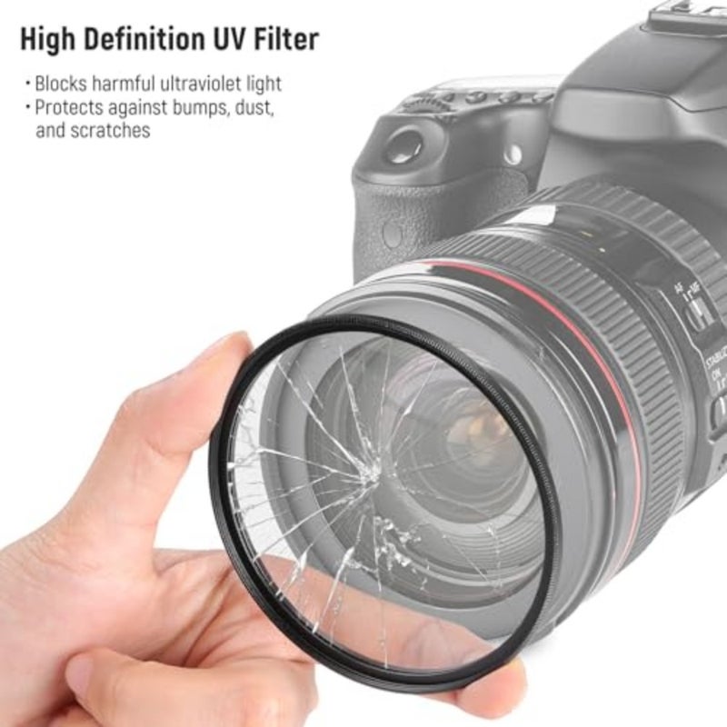 Neueer 95mm CPL ND Lens Filter Kit with Hard Storage Case, Multi-Coated Optical Glass and Aluminum Alloy Frame, Circular Polarizing UV + ND4 Filter for 95mm Camera Lens - Image 4