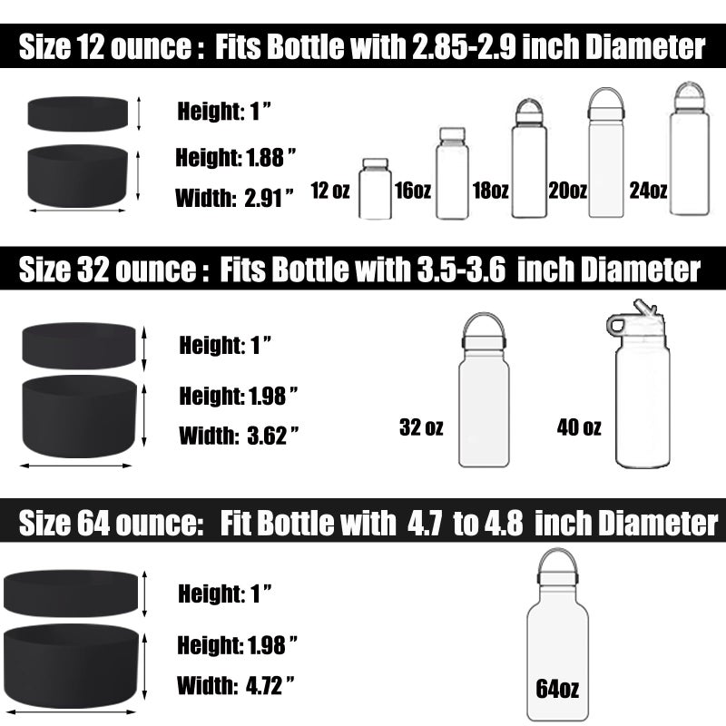 Greant Double Protective Water Bottle Boot Compatible With Hydro Flask  Silicone Flex Boot Compatible With Hydroflask Boot  Universal Anti-Slip Bottle Sleeve  3 Sizes To Choose - Image 5