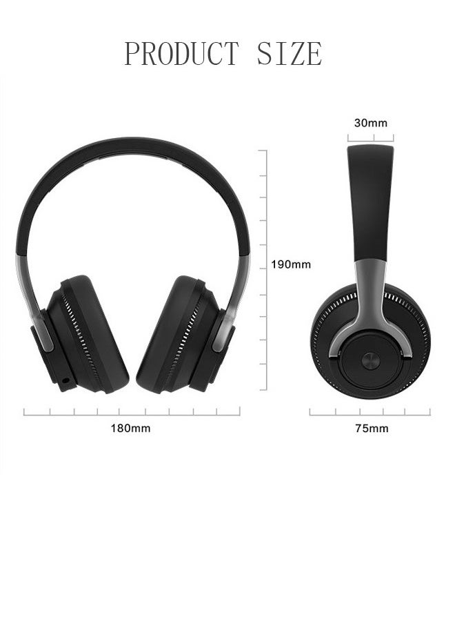 DUNISO - Bluetooth Headphones With 7 Colors Light Over Ear Wireless Gaming Headphones with HiFi Stereo Headphones with Microphone and Soft Earpads for Cellphone PC Home Office - Image 1